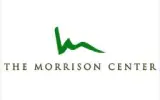 A green and white logo of the morrison center.